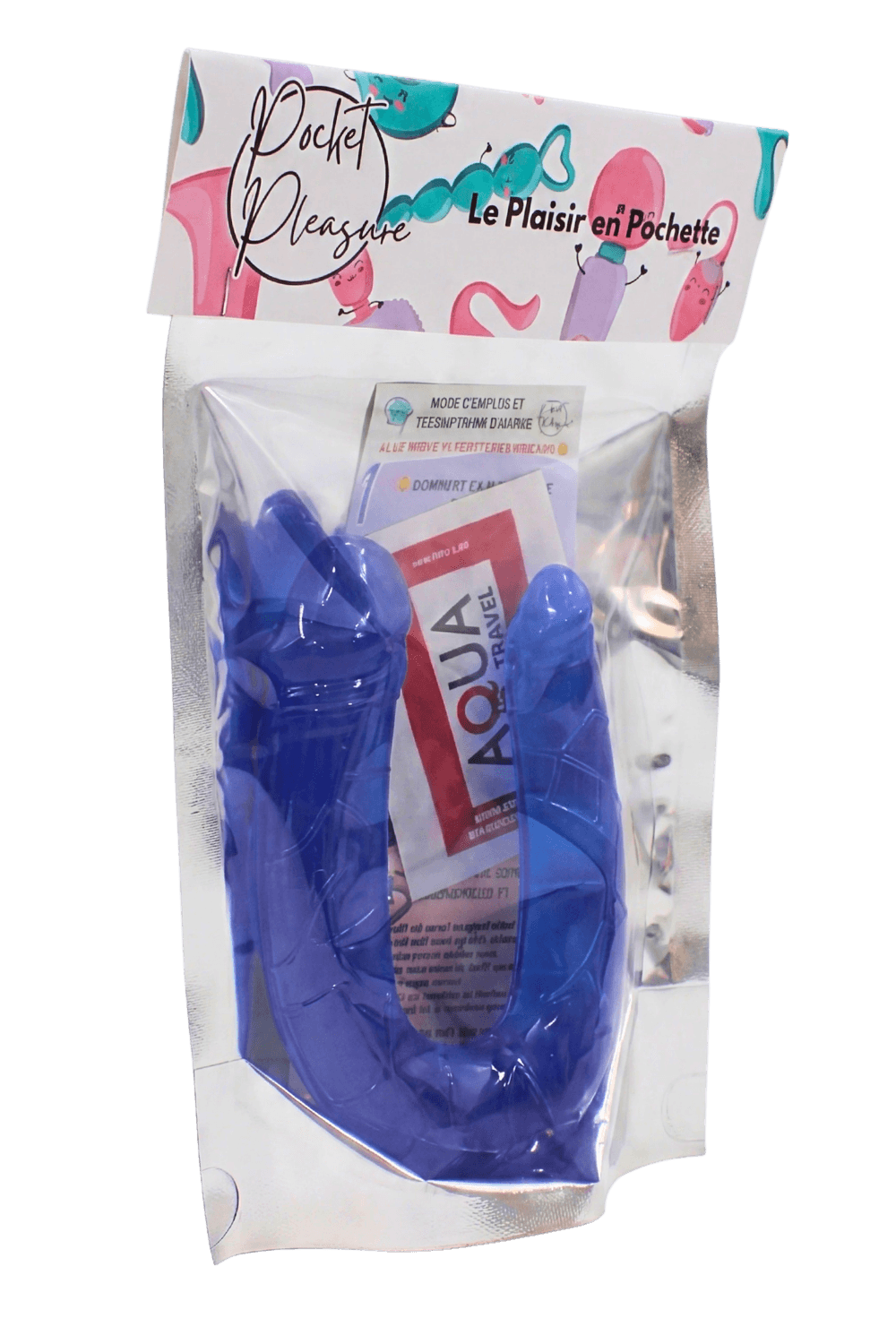 Double Dong Flexible Bleu dosette de lubrifiant · Pocket Pleasure · vue 5