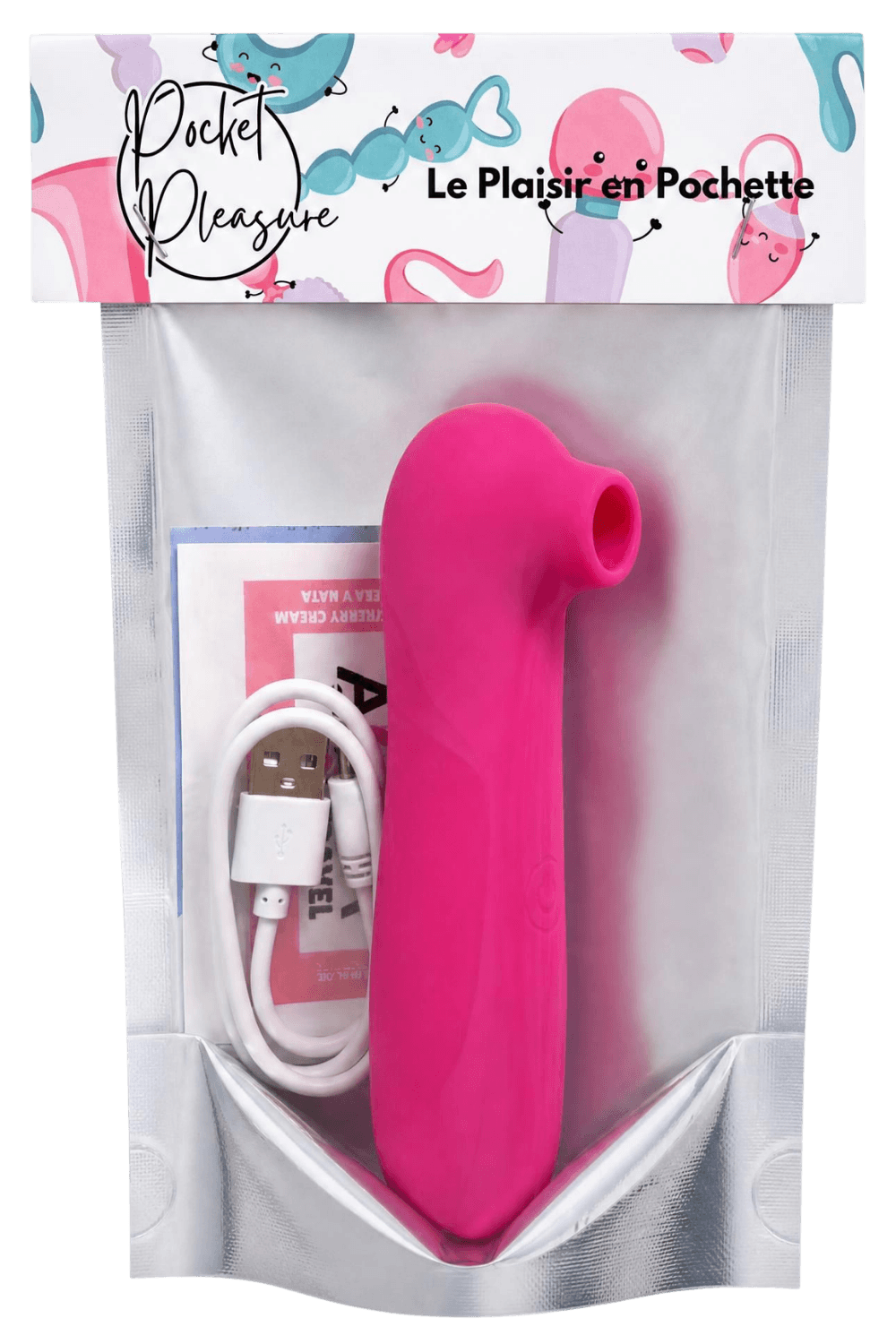 Stimulateur Clitoridien Vibrant Sans Contact Rose 1 dosette de lubrifiant · Pocket Pleasure · vue 2