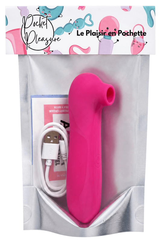 Stimulateur Clitoridien Vibrant Sans Contact Rose 1 dosette de lubrifiant · Pocket Pleasure · vue 2