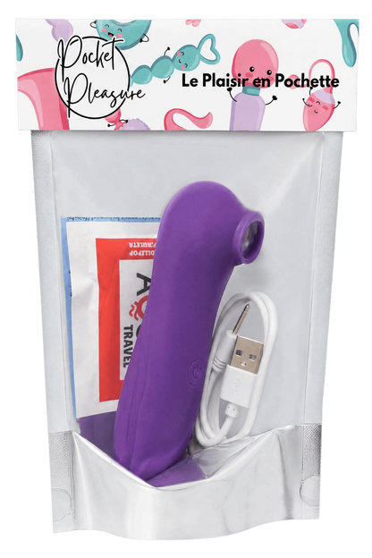 Stimulateur Clitoridien Vibrant Sans Contact Violet 1 dosette de lubrifiant · Pocket Pleasure · vue 2