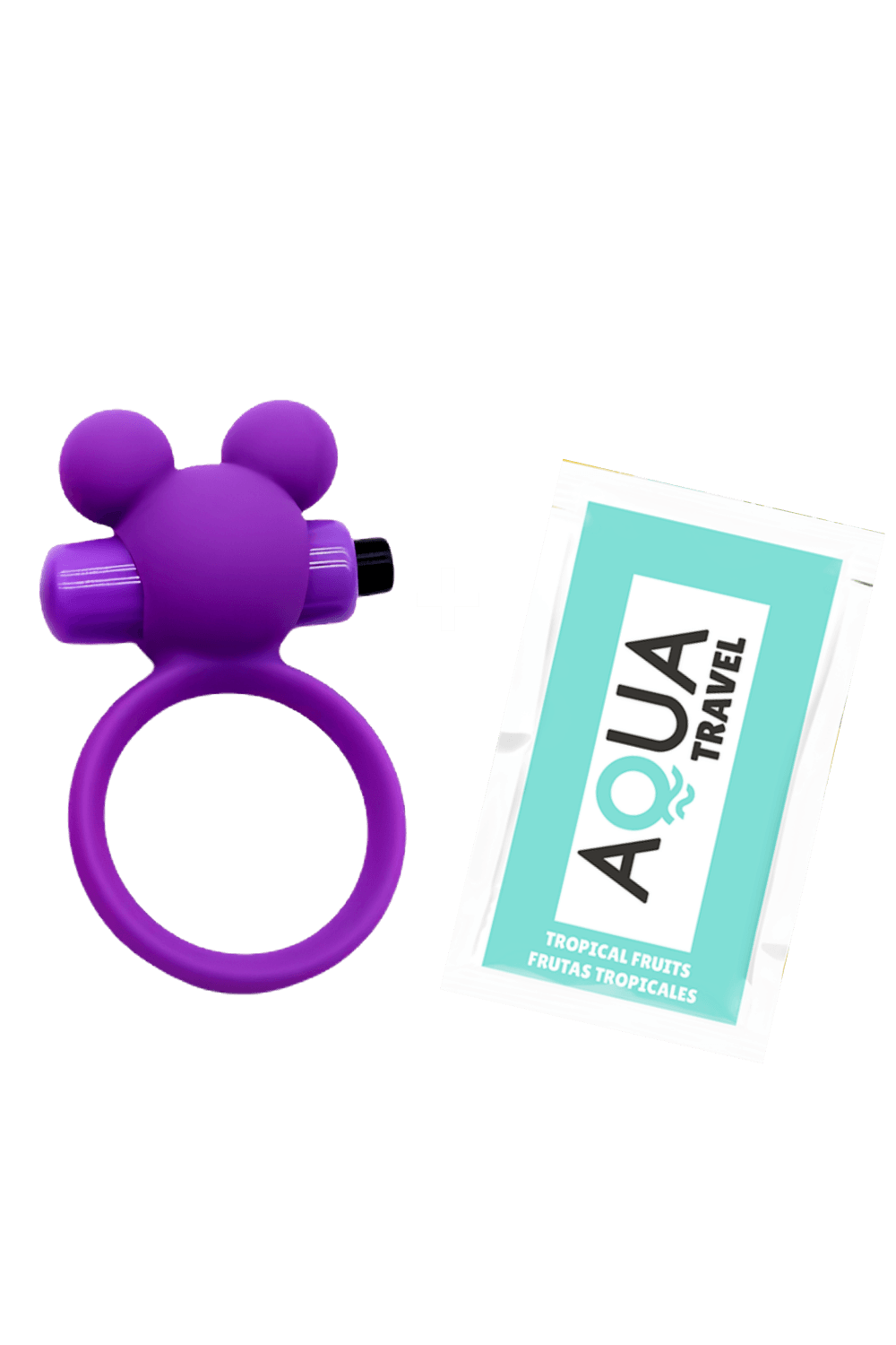 Anneau Vibrant Ourson Violet 1 dosette de lubrifiant · Pocket Pleasure · vue 3