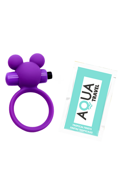 Anneau Vibrant Ourson Violet 1 dosette de lubrifiant · Pocket Pleasure · vue 3