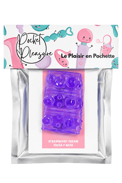 Gaine Pénienne Picots Violette 1 dosette lubrifiant · Pocket Pleasure · vue 2
