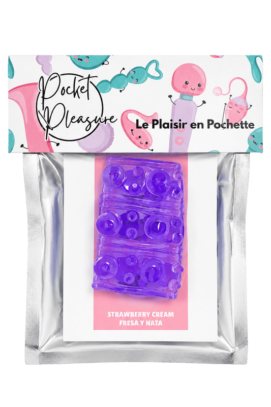 Gaine Pénienne Picots Violette 1 dosette lubrifiant · Pocket Pleasure · vue 2