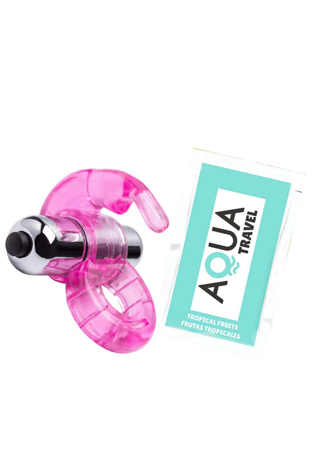 Anneau Vibrant Lapin Rose 1 dosette lubrifiant · Pocket Pleasure · vue 3