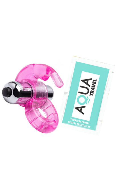 Anneau Vibrant Lapin Rose 1 dosette lubrifiant · Pocket Pleasure · vue 3