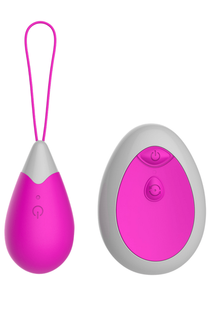 Œuf Vibrant Télécommandé 10 Modes Fuchsia 1 dosette de lubrifiant · Pocket Pleasure