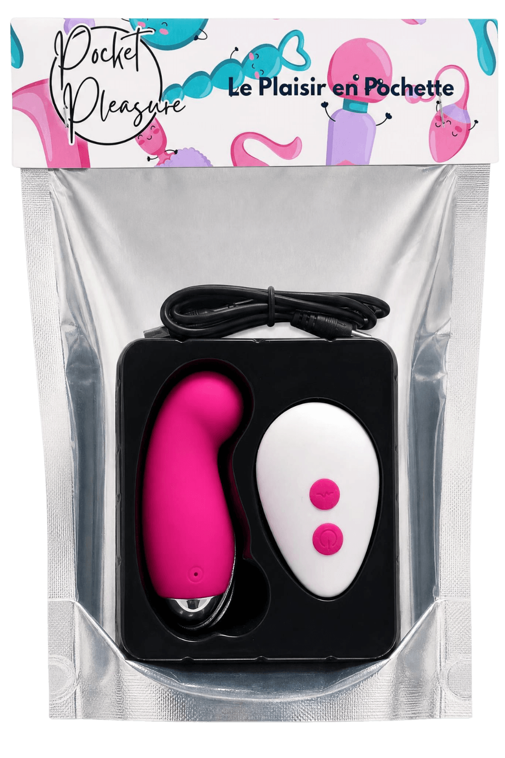 Œuf Vibrant Télécommandé 10 Modes Rose 1 dosette de lubrifiant · Pocket Pleasure · vue 2