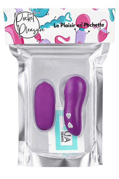Œuf Vibrant Télécommandé 7 Vitesses Violet 1 dosette de lubrifiant · Pocket Pleasure · vue 2