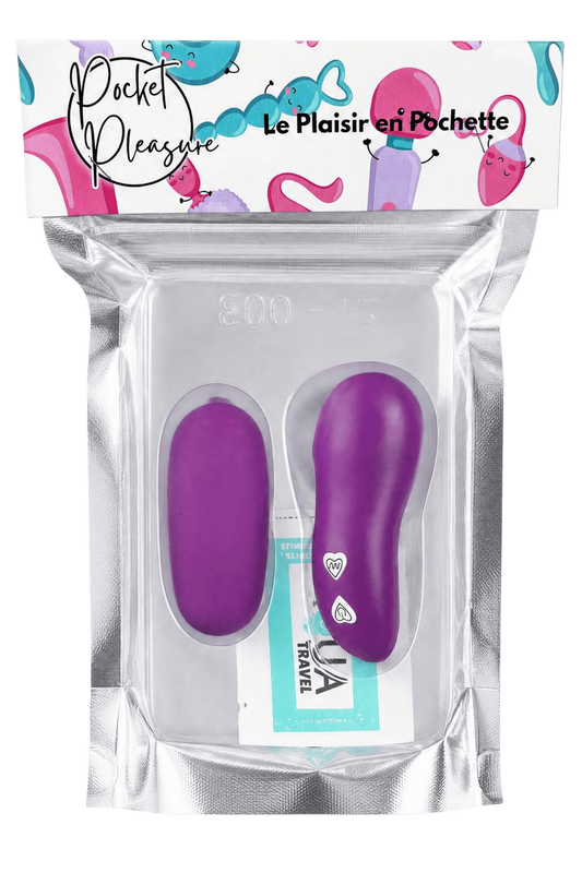 Œuf Vibrant Télécommandé 7 Vitesses Violet 1 dosette de lubrifiant · Pocket Pleasure · vue 2