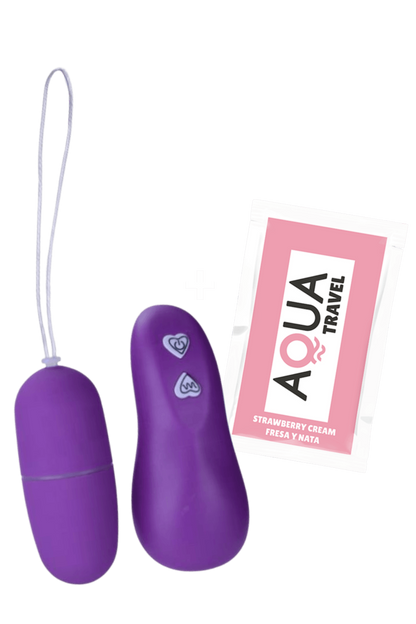 Œuf Vibrant Télécommandé 7 Vitesses Violet 1 dosette de lubrifiant · Pocket Pleasure · vue 3