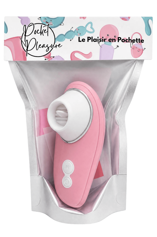 Stimulateur Clitoridien à Langue Rose 1 dosette de lubrifiant · Pocket Pleasure · vue 2