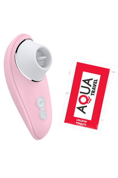 Stimulateur Clitoridien à Langue Rose 1 dosette de lubrifiant · Pocket Pleasure · vue 3