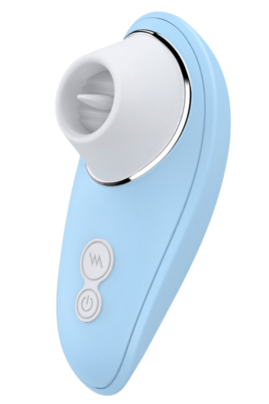 Stimulateur Clitoridien à Langue Bleu 1 dosette de lubrifiant · Pocket Pleasure