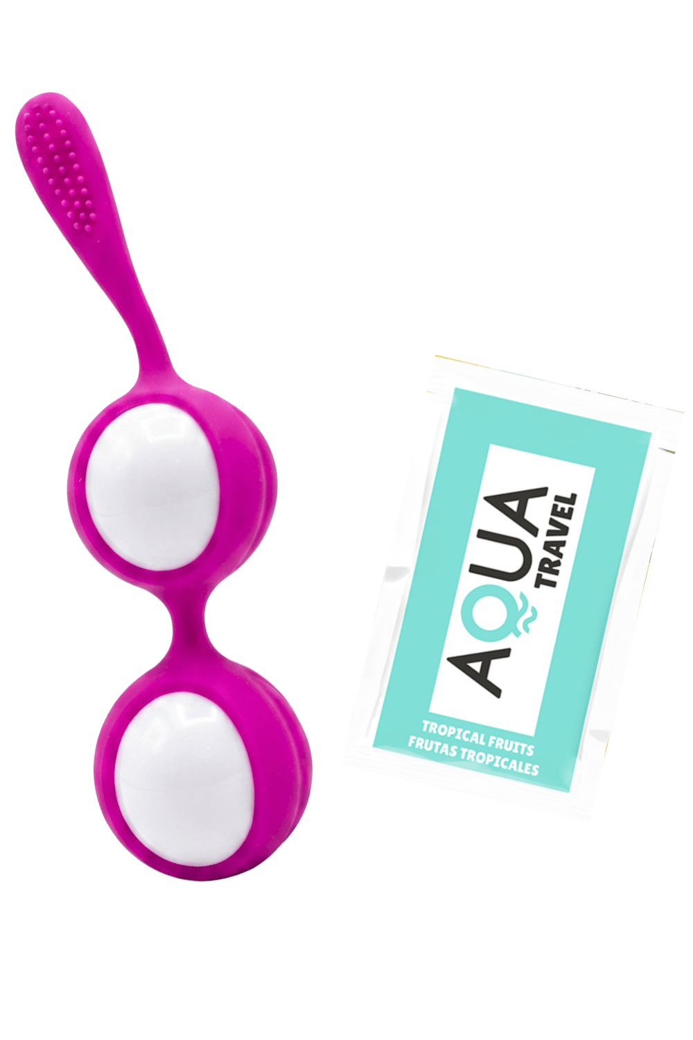 Boules de Geisha Fuchsia Silicone 1 dosette lubrifiant · Pocket Pleasure · vue 3