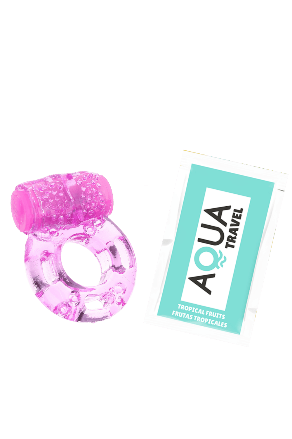 Anneau Pénien Vibrant Jelly Rose 1 dosette de lubrifiant · Pocket Pleasure · vue 3