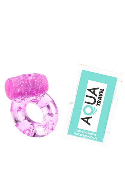 Anneau Pénien Vibrant Jelly Rose 1 dosette de lubrifiant · Pocket Pleasure · vue 3