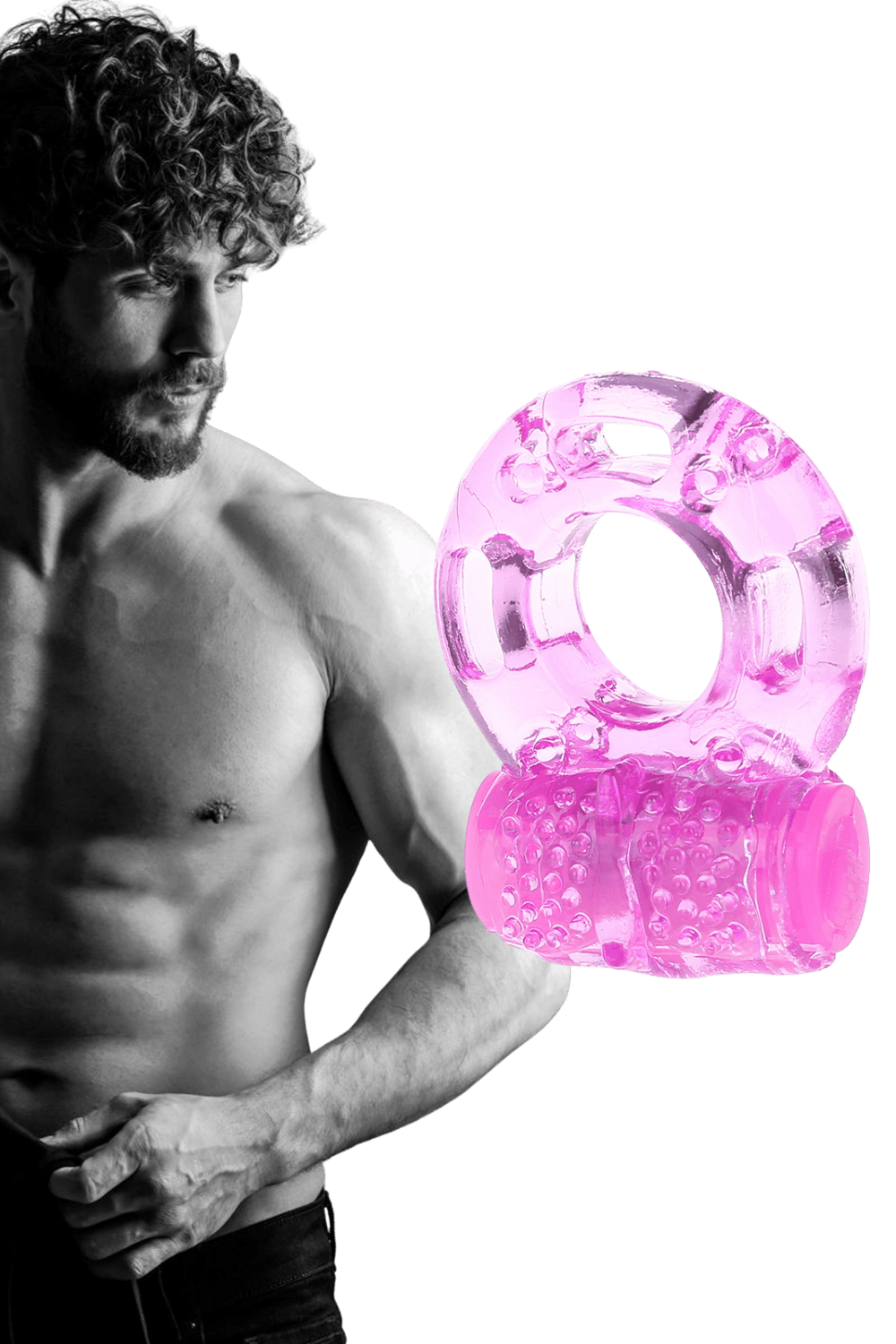 Anneau Pénien Vibrant Jelly Rose 1 dosette de lubrifiant · Pocket Pleasure · vue 4
