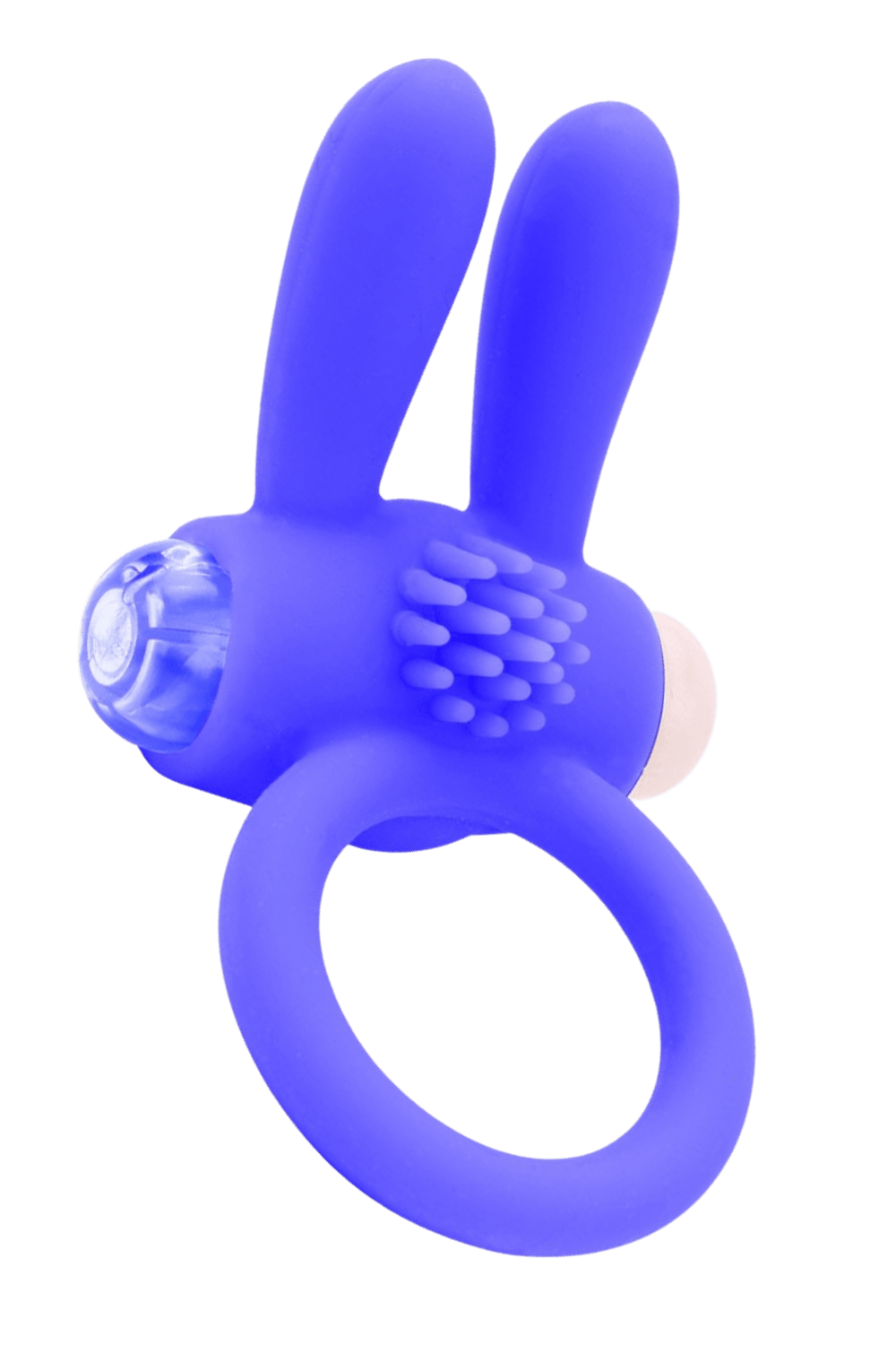 Anneau Vibrant Rabbit Bleu Silicone 1 dosette de lubrifiant · Pocket Pleasure
