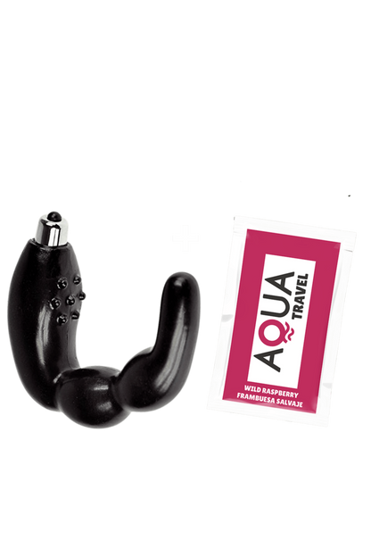 Stimulateur de Prostate Vibrant Noir 1 dosette lubrifiant · Pocket Pleasure · vue 3