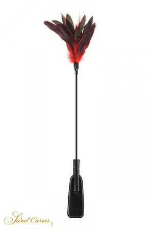 Tapette à plumes rouges et noires · Sweet Caress
