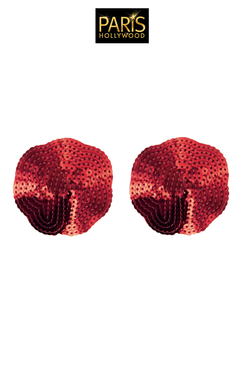 Cache-tétons pétale à sequins rouges Paris Hollywood