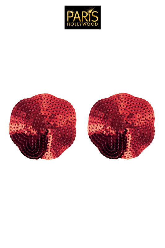 Cache-tétons pétale à sequins rouges Paris Hollywood