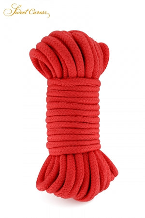 Corde de bondage rouge 10m · Sweet Caress