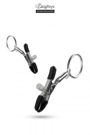 Pinces à tétons avec anneau · Easytoys Fetish Collection