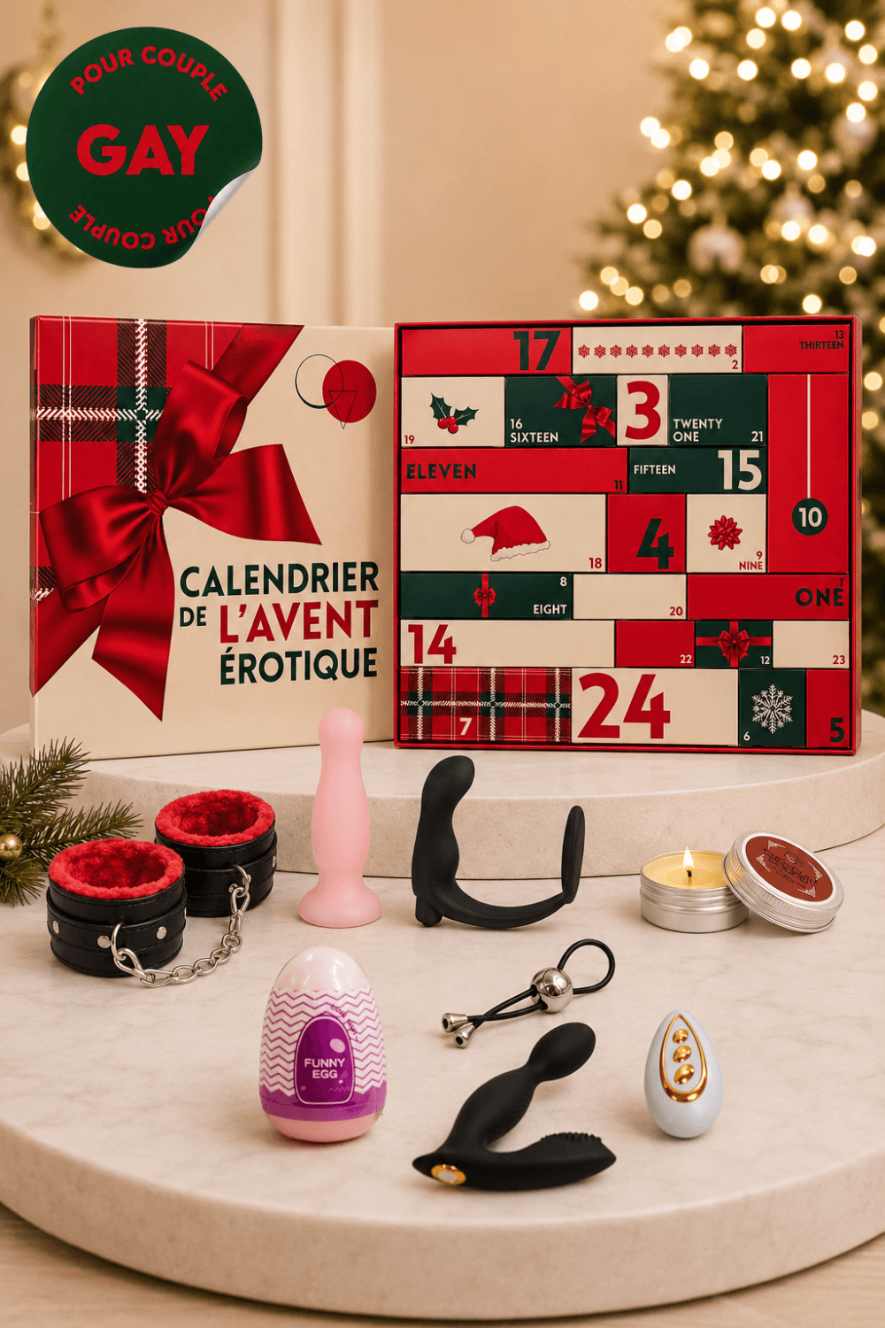 Calendrier de l’Avent érotique 24 surprises couple gay LollyDoll