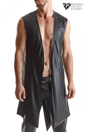 Veste longue sans manche wetlook Marco · Regnes