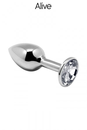 Plug métal bijou transparent L Alive · Alive