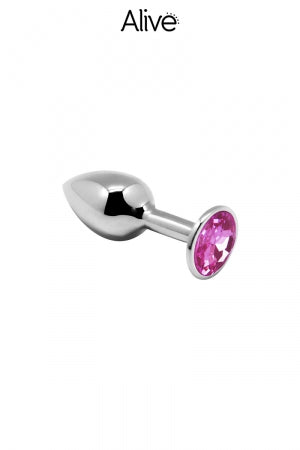 Plug métal bijou rose S Alive · Alive