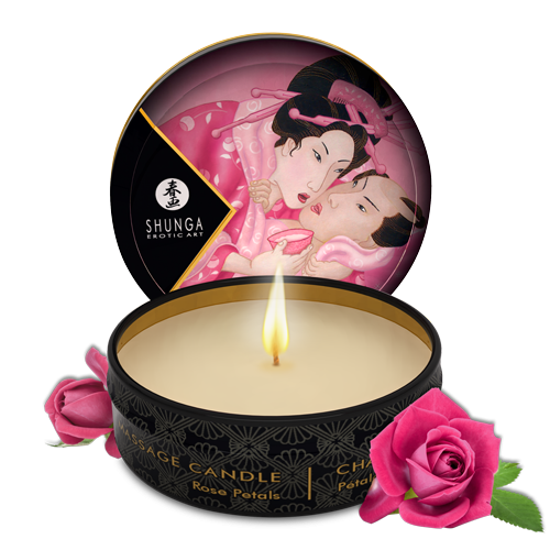 Mini bougie de massage Aphrodisia Rose · Shunga