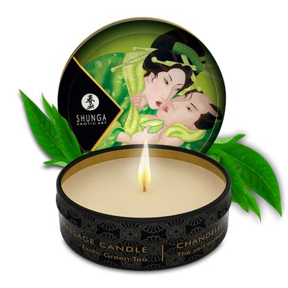 Mini bougie de massage Zenitude Thé vert exotique · Shunga