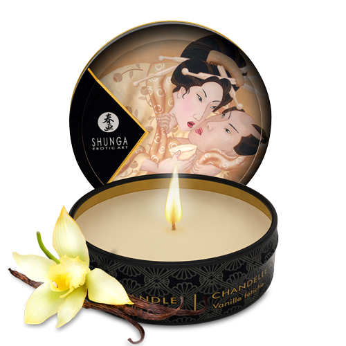 Mini bougie de massage Désir Vanille · Shunga