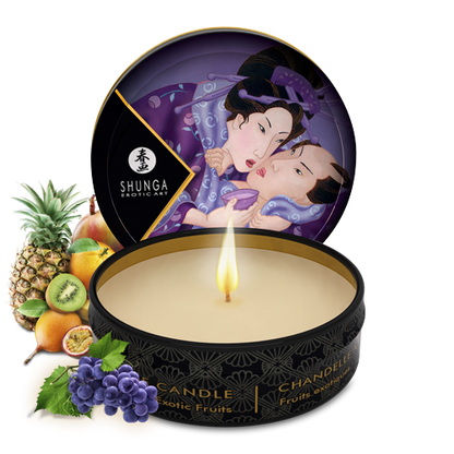 Mini bougie de massage Libido Fruits exotiques · Shunga
