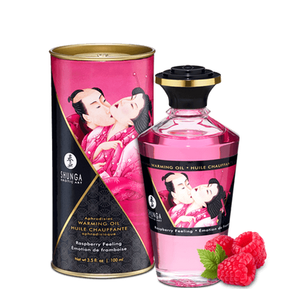 Huile chauffante aphrodisiaque Framboise 100ml · Shunga