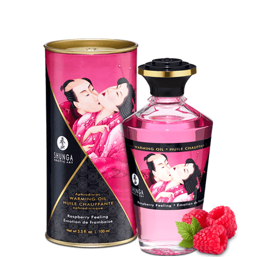 Huile chauffante aphrodisiaque Framboise 100ml · Shunga
