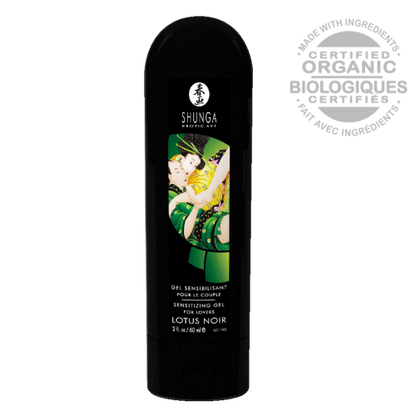Gel stimulant sensibilisant base eau pour couple Lotus Noir Shunga