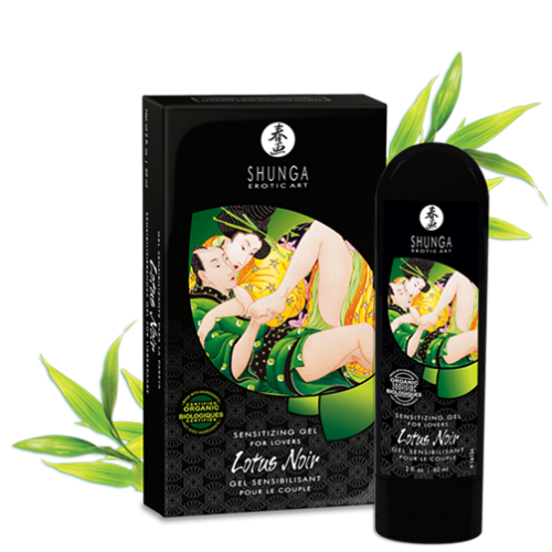 Gel stimulant sensibilisant base eau pour couple Lotus Noir Shunga