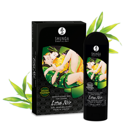 Gel stimulant sensibilisant base eau pour couple Lotus Noir Shunga