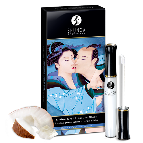 Gloss stimulant pour le plaisir oral Divin Eau de Coco Shunga
