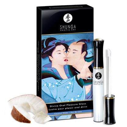 Gloss stimulant pour le plaisir oral Divin Eau de Coco Shunga