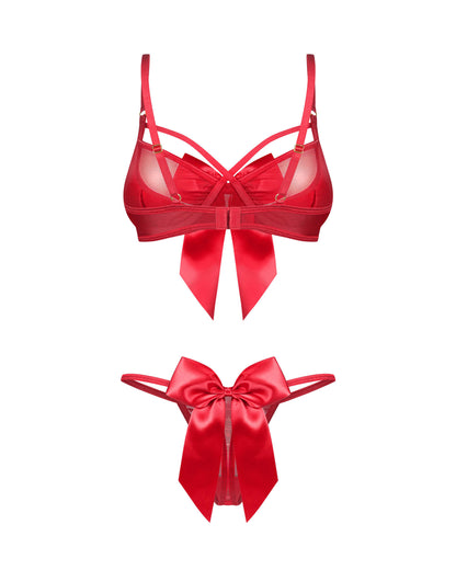 Ensemble soutien-gorge et string transparent Gifty Red Obsessive