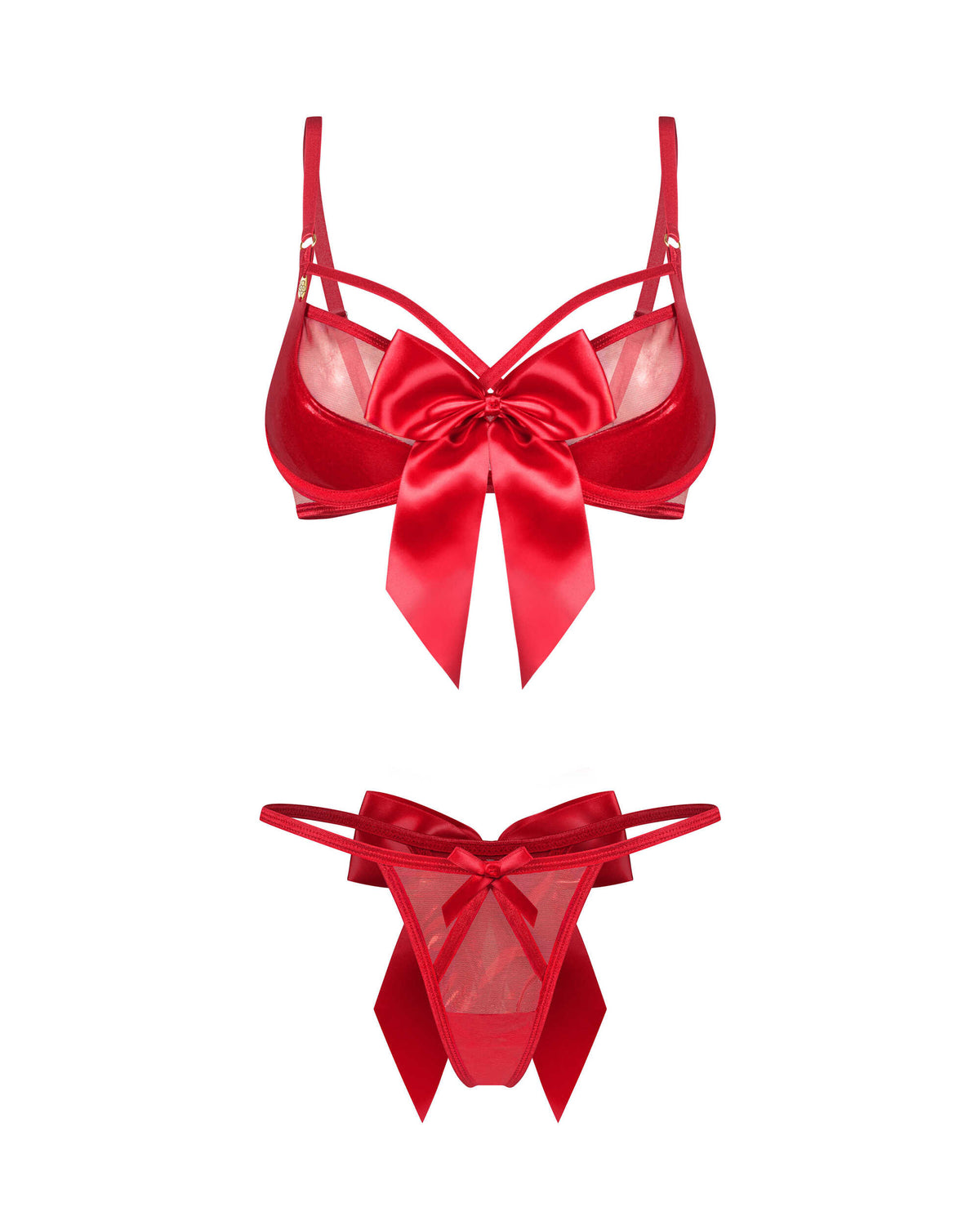 Ensemble soutien-gorge et string transparent Gifty Red Obsessive