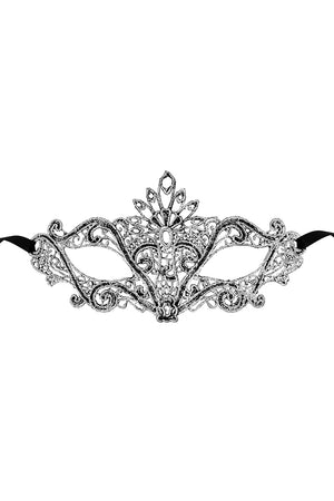 Loup en dentelle guipure argenté Etoile Maskarade