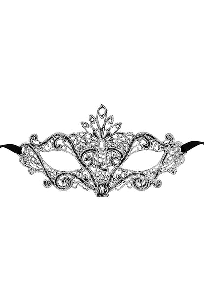 Loup en dentelle guipure argenté Etoile Maskarade