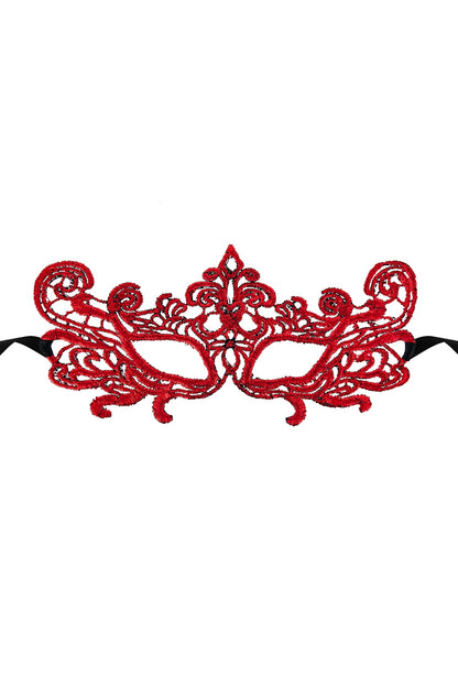 Loup en dentelle guipure rouge Voie Lactée Maskarade