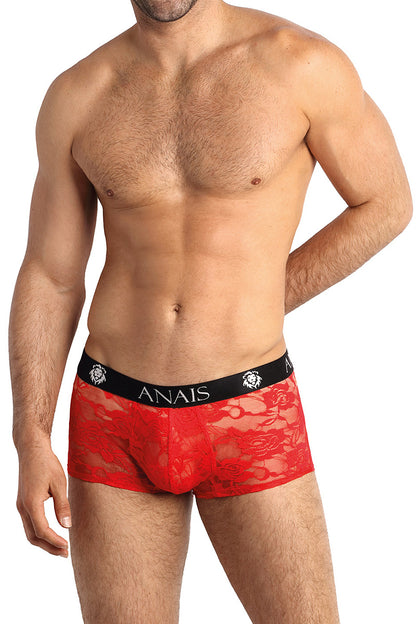 Boxer homme dentelle florale Brave rouge Anaïs for Men